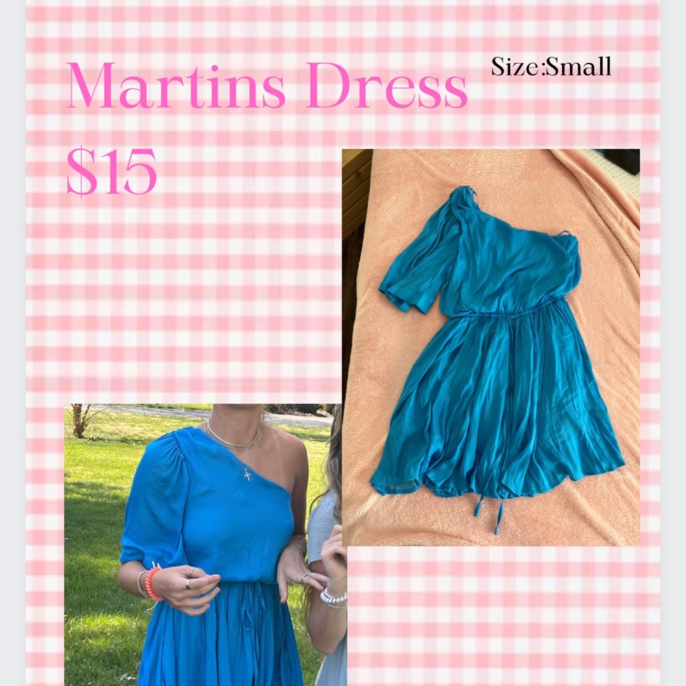 Blue Martins one shoulder dress